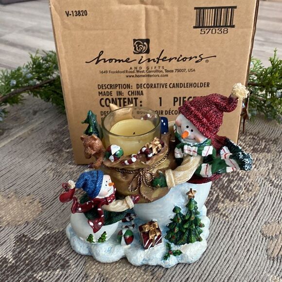 Home  Interiors  Snowman Candleholder  Decor - Picture 7 of 7